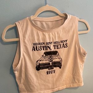 Graphic Cropped Tank